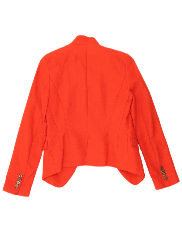 Zara Womens Open Blazer Jacket UK 6 XS Red