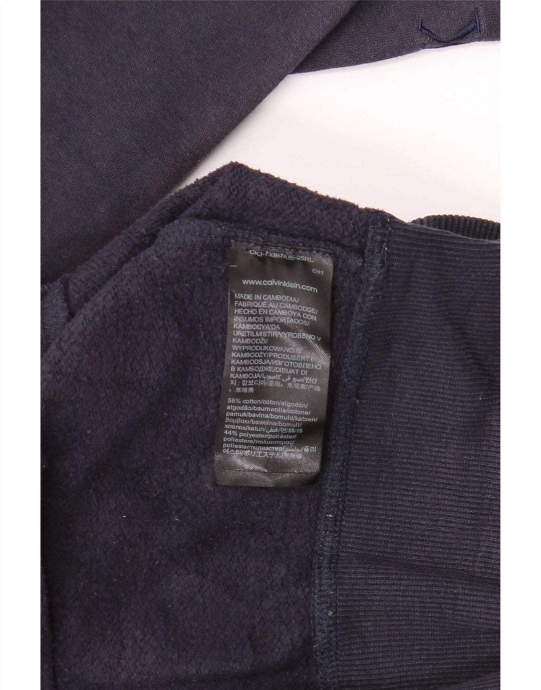 Calvin Klein Jeans Mens Sweatshirt Jumper Medium Navy Blue Cotton