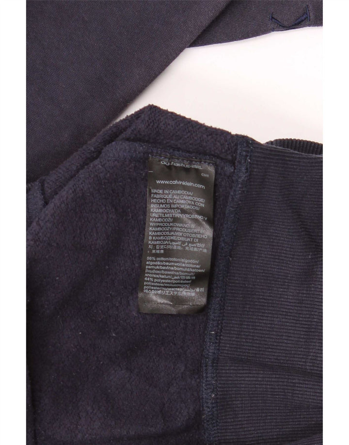 Calvin Klein Jeans Mens Sweatshirt Jumper Medium Navy Blue Cotton