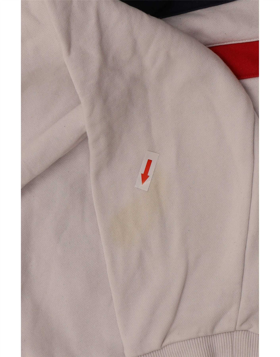 Fila Mens Zip Hoodie Sweater Medium White Colourblock Cotton