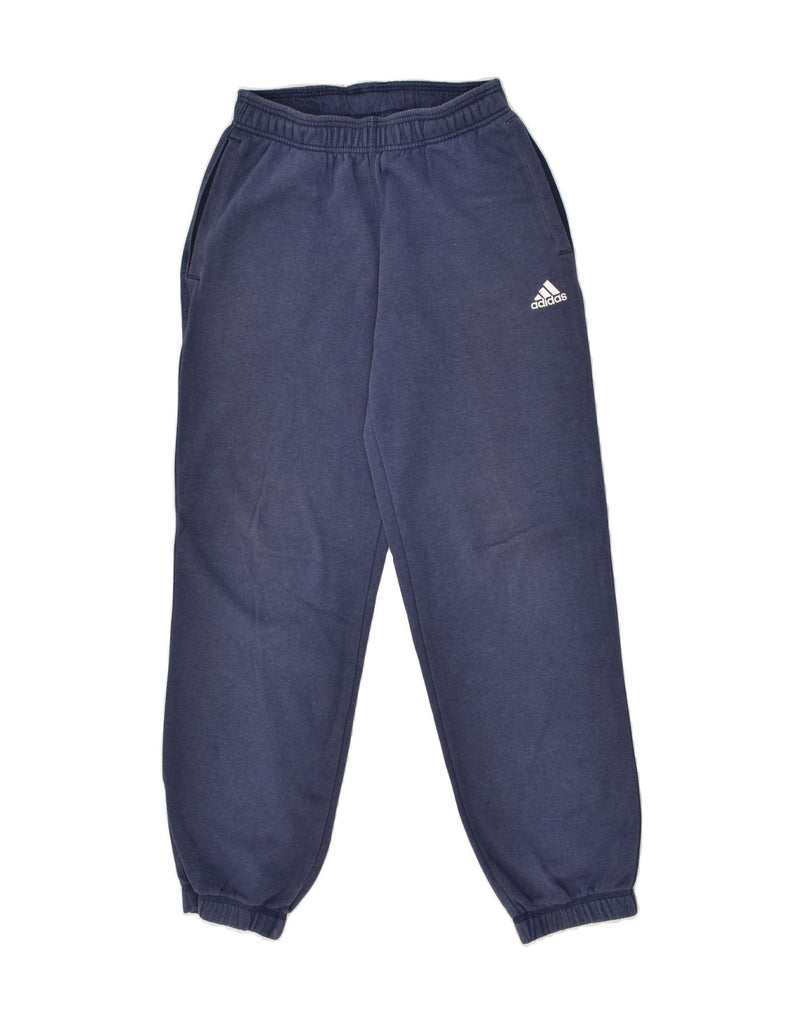 ADIDAS Mens Tracksuit Trousers Joggers Small Navy Blue Cotton | Vintage Adidas | Thrift | Second-Hand Adidas | Used Clothing | Messina Hembry 