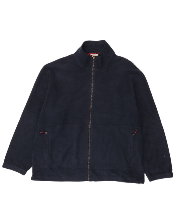 Marks & Spencer Mens Fleece Jacket UK 42 XL Navy Blue Polyester