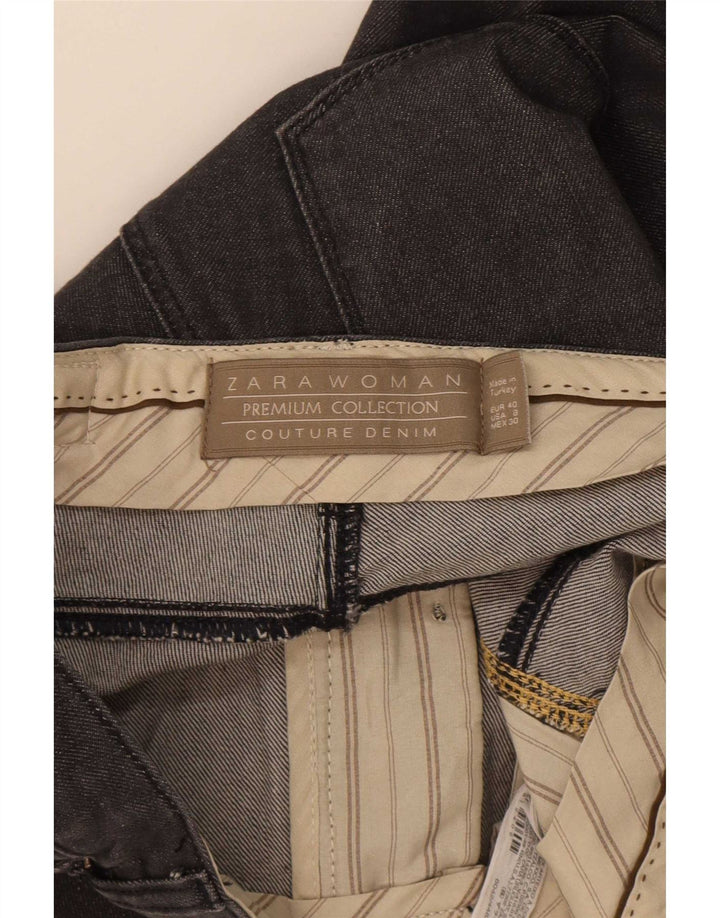 Zara Womens Straight Jeans EU 40 Medium W30 L30 Black Cotton