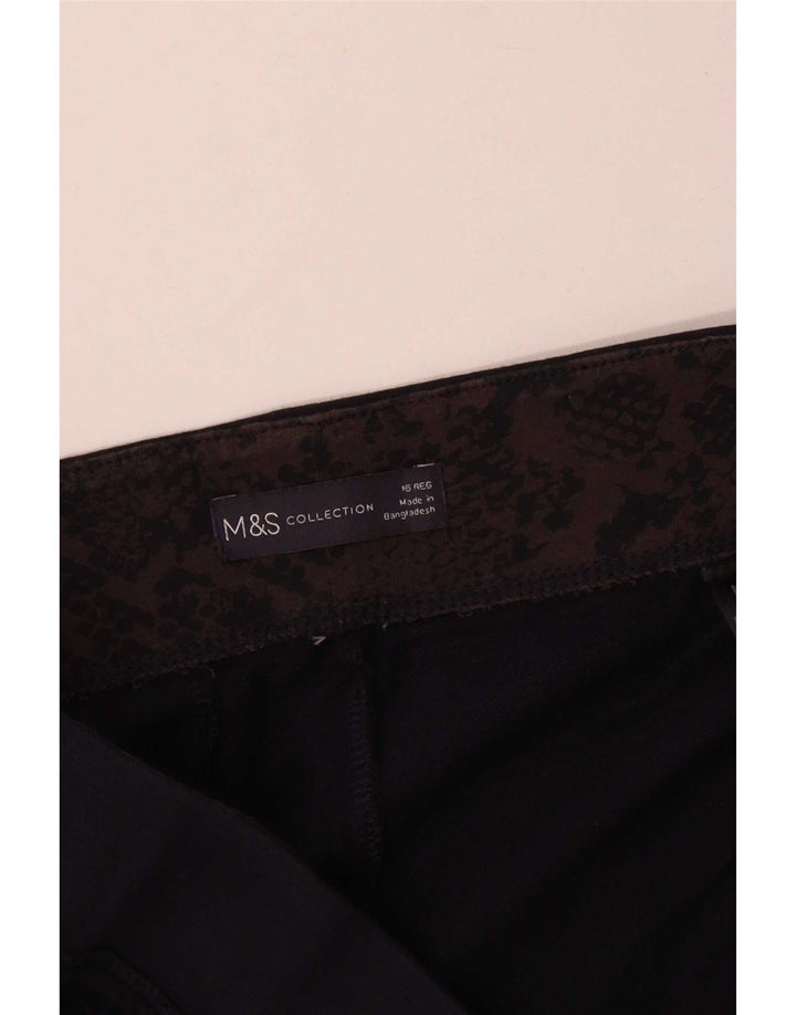 Marks & Spencer Womens Tracksuit Trousers UK 16 Large Navy Blue Cotton