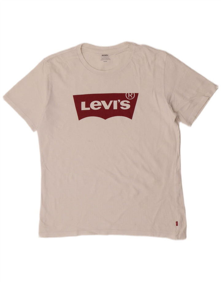 Levi's Mens Graphic T-Shirt Top Medium White