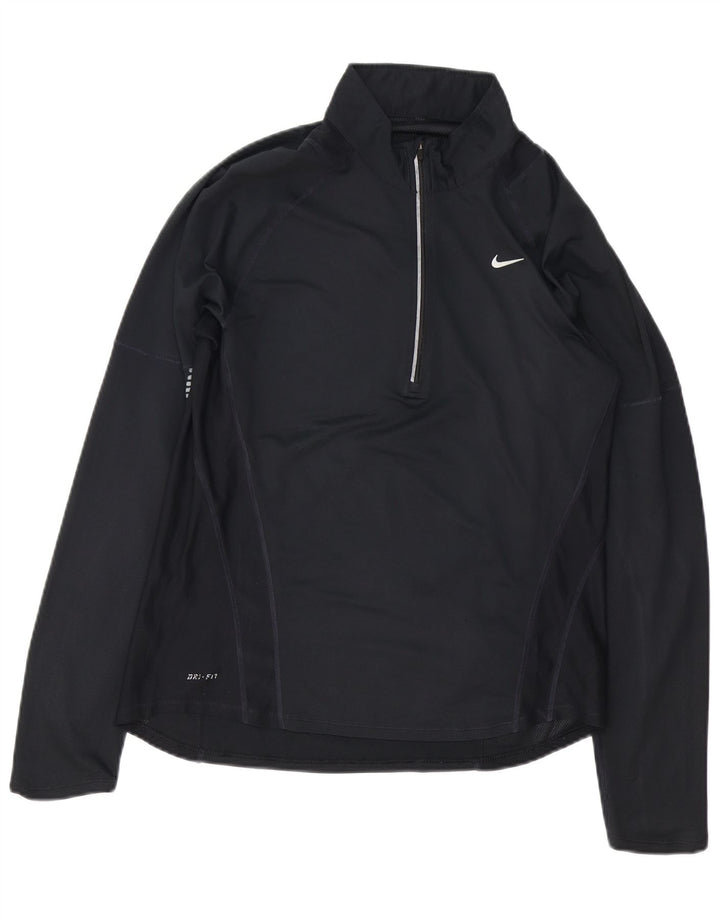 Nike Mens Dri Fit Pullover Tracksuit Top UK 38/40 Medium Navy Blue