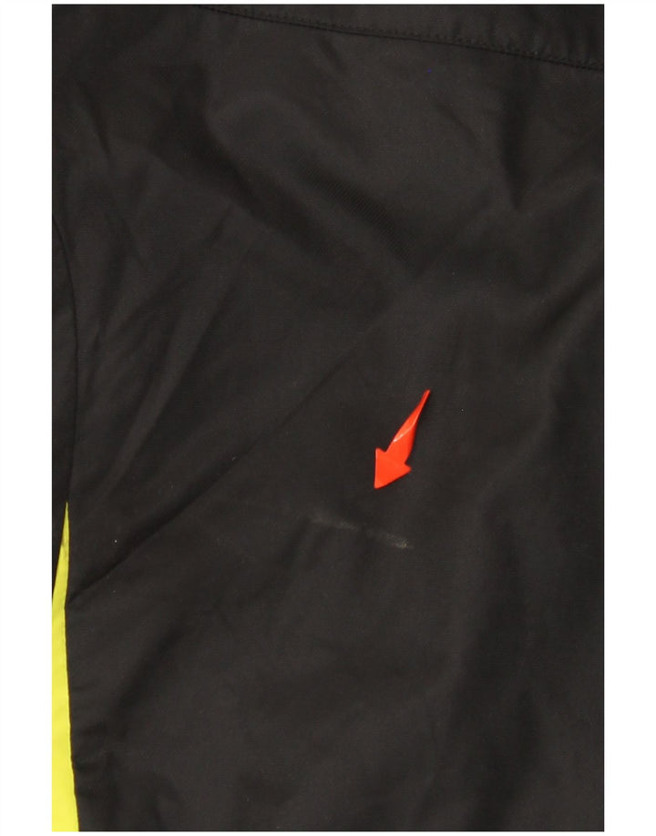 ADIDAS Boys Tracksuit Top Jacket 11-12 Years Black Colourblock Nylon