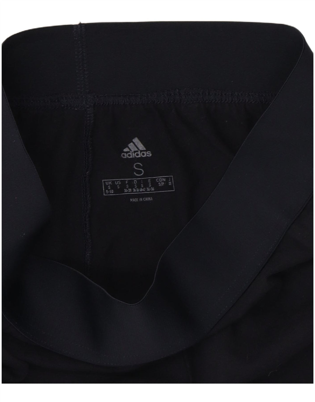 ADIDAS Womens Leggings UK 8/10 Small  Navy Blue Cotton