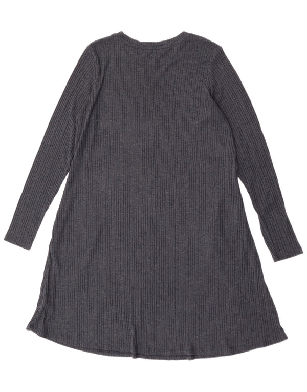 Marks & Spencer Womens Long Sleeve Jumper Dress UK 14 Large Navy Blue