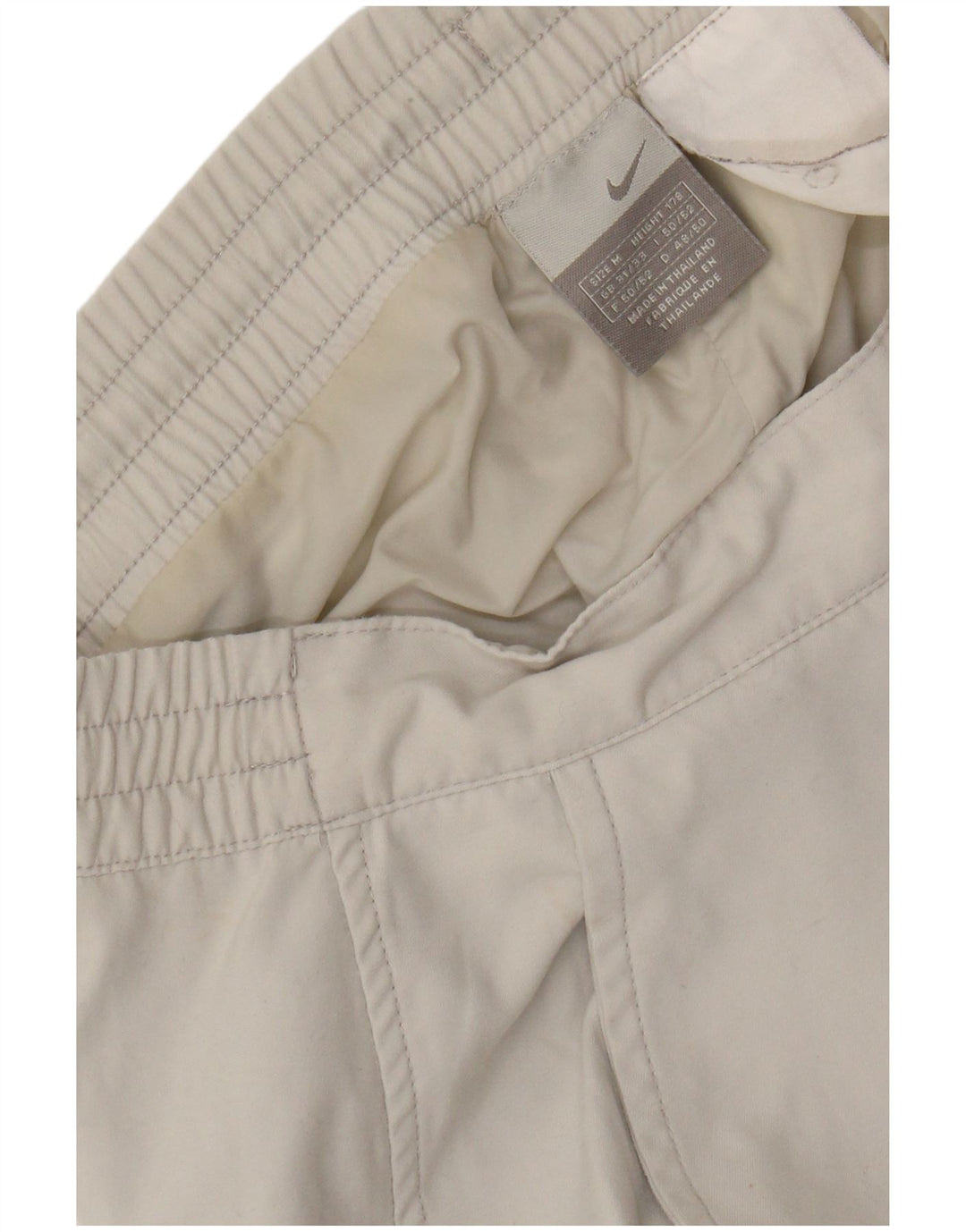 NIKE Mens Windbreaker Trousers Medium W32 L31 White Colourblock