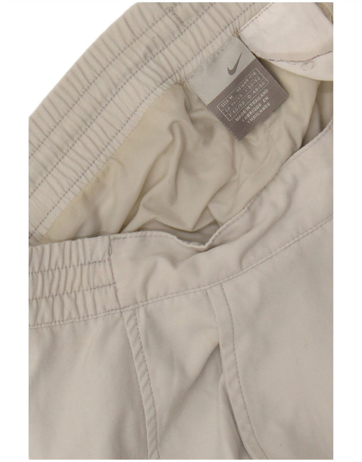 NIKE Mens Windbreaker Trousers Medium W32 L31 White Colourblock