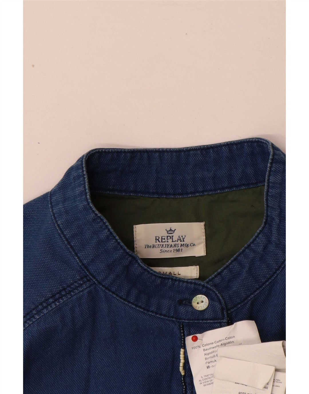 Replay Womens Shirt UK 10 Small Blue Cotton