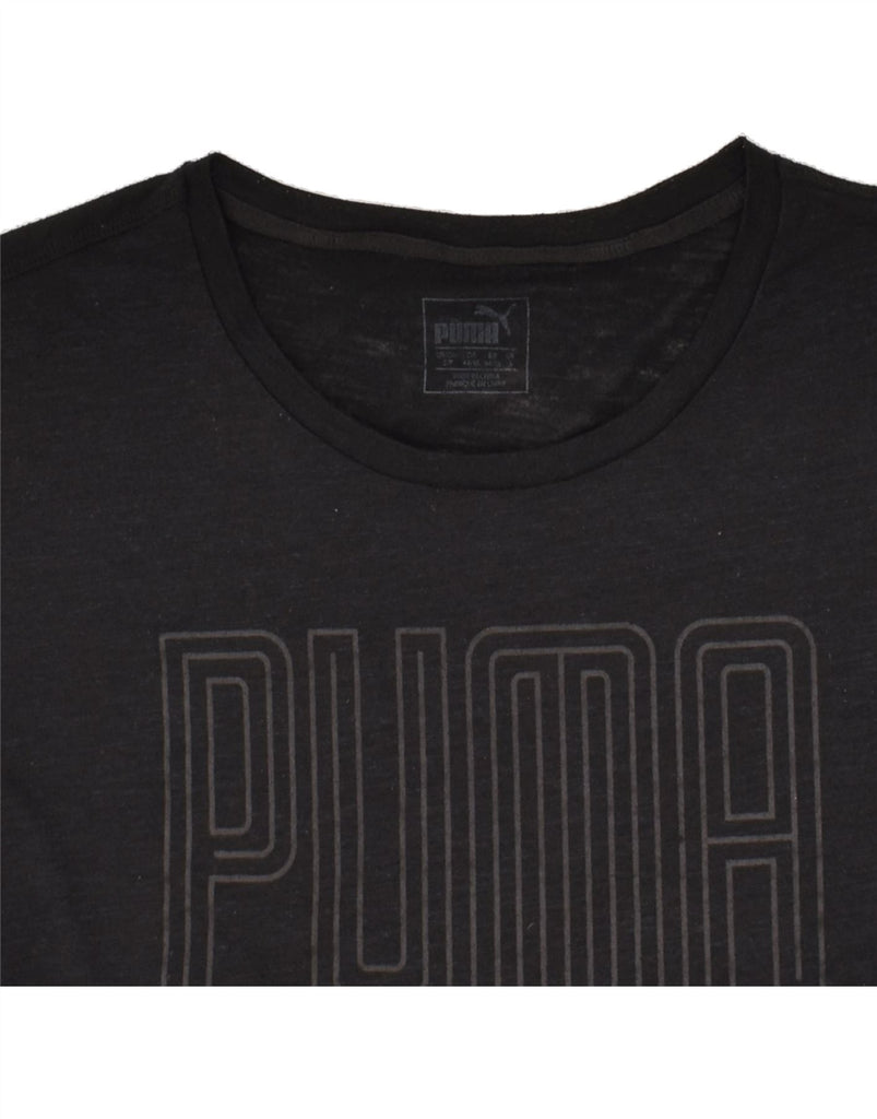 PUMA Womens Oversized Graphic T-Shirt Top UK 10 Small Black Vintage Puma and Second-Hand Puma from Messina Hembry 