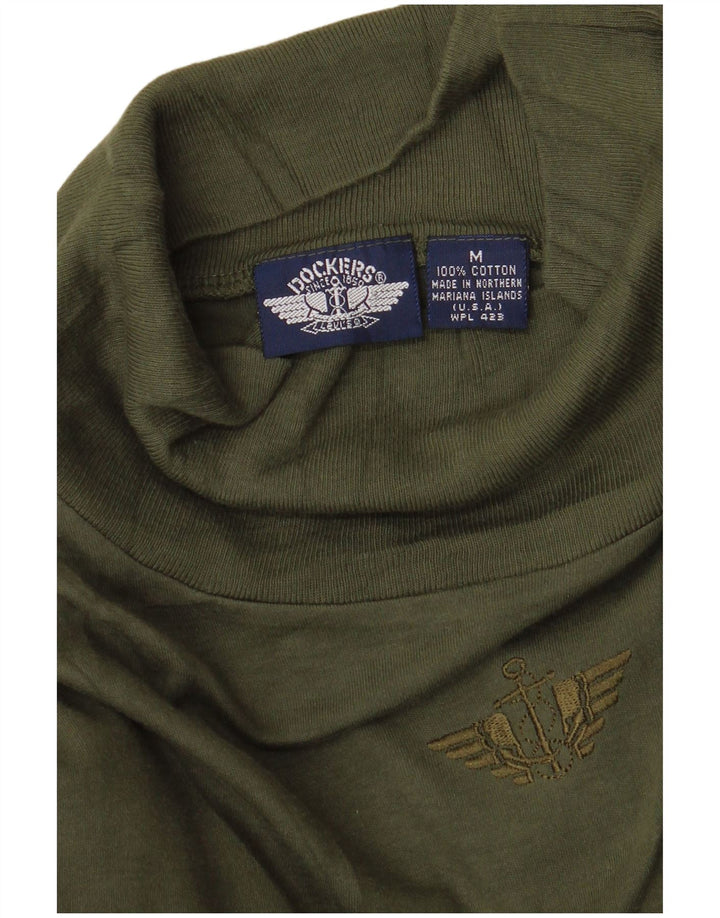 Dockers Womens Top Long Sleeve UK 14 Medium Khaki Cotton