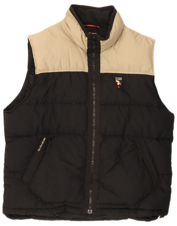 Cape Horn Mens Padded Gilet UK 42 XL Black Colourblock