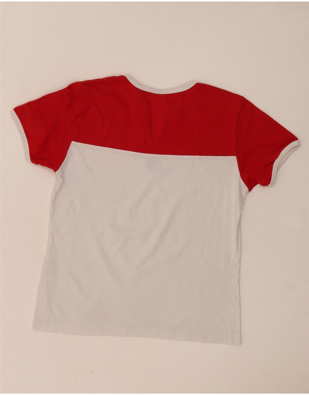 Asics Mens Graphic T-Shirt Top Small White Colourblock Cotton