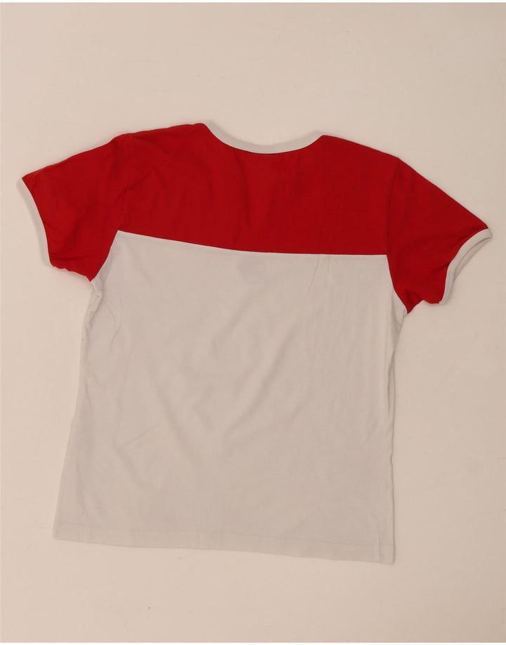 Asics Mens Graphic T-Shirt Top Small White Colourblock Cotton