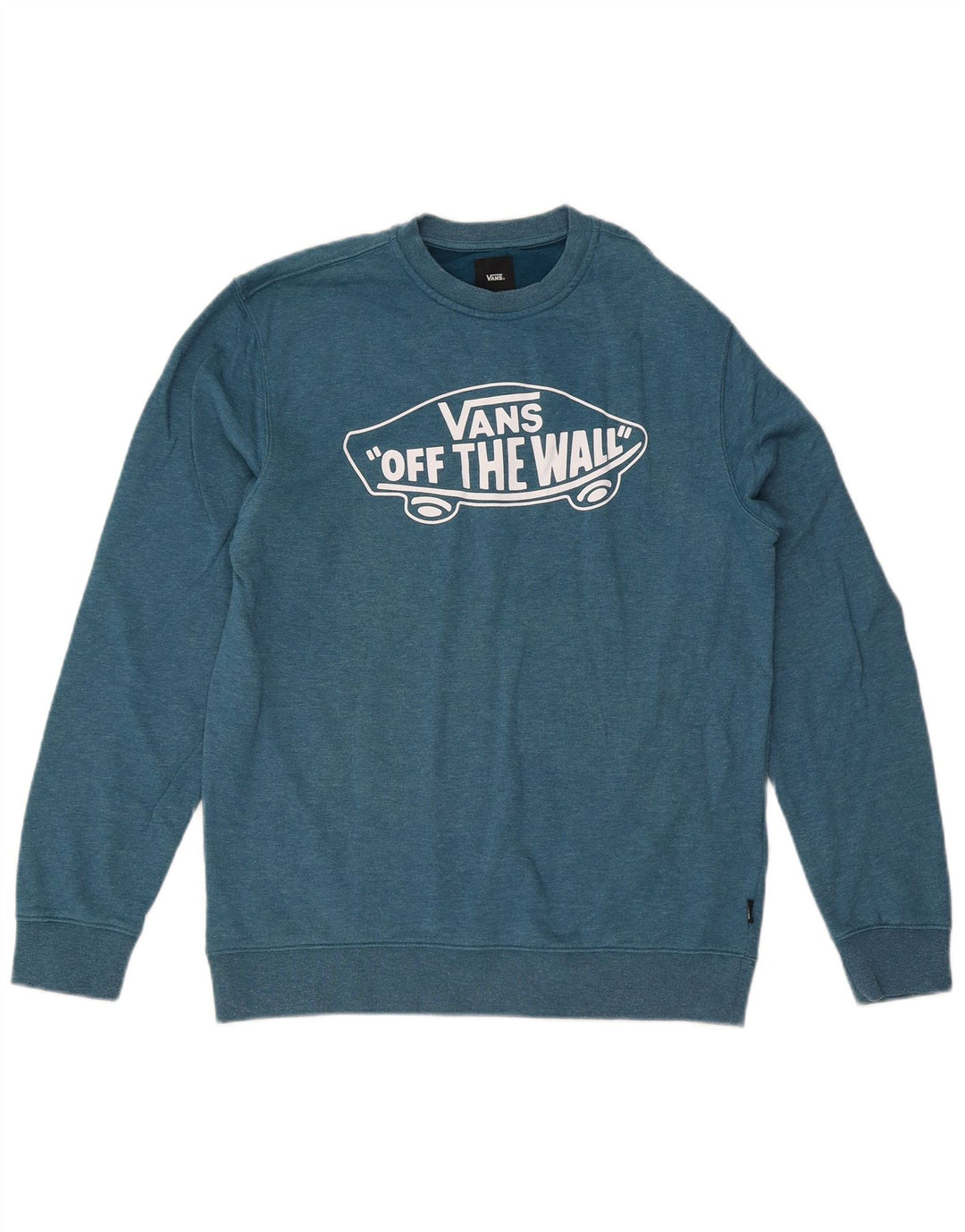 VANS Mens Graphic Sweatshirt Jumper Medium Blue Cotton