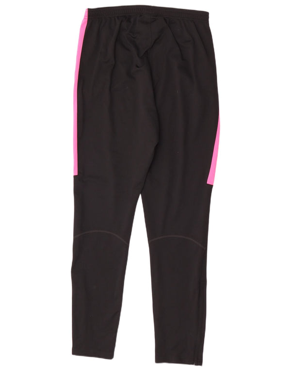 Nike Womens Dri Fit Tracksuit Trousers UK 14 Medium Black Colourblock
