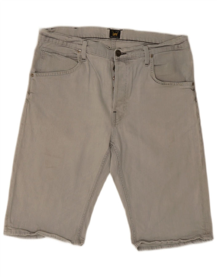 Lee Mens 5 Pocket Short Denim Shorts W32 Medium Grey Cotton