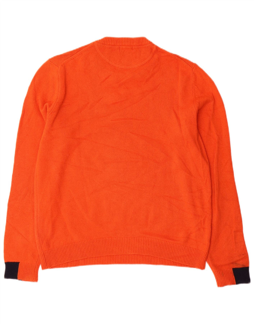Sun68 Womens Crew Neck Jumper Sweater UK 16 Large Orange Wool
