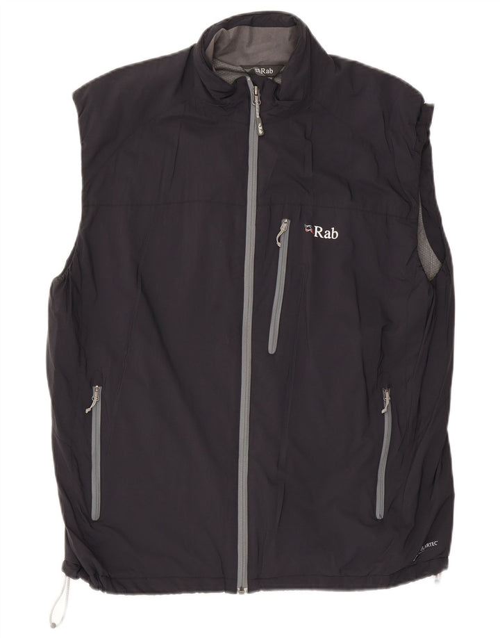 Rab Mens Sleeveless Tracksuit Top Jacket XL Navy Blue Polyamide