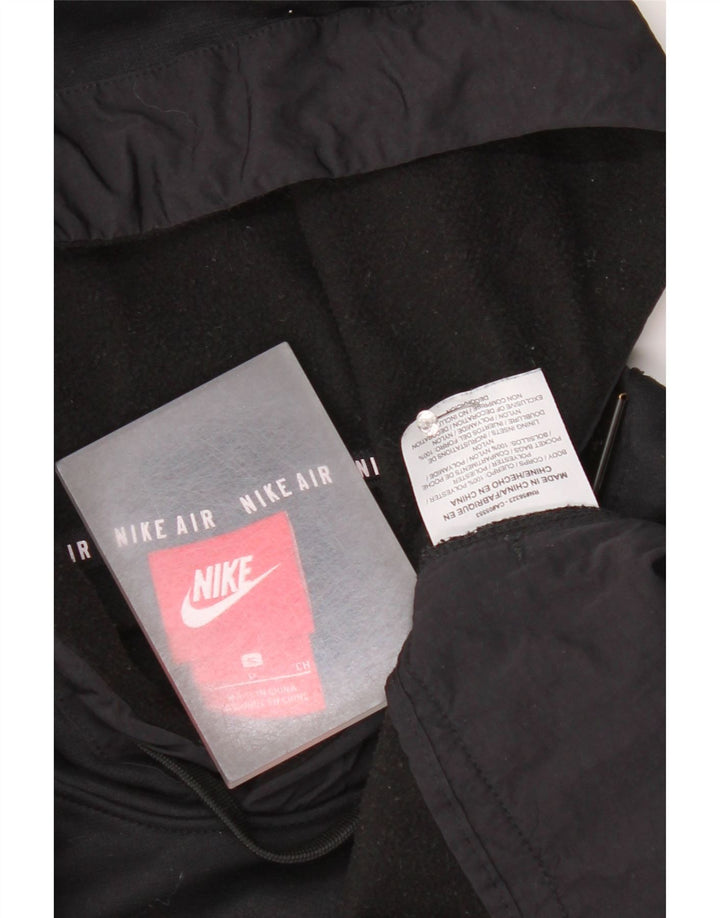 Nike Womens Oversized Longline Hoodie Jumper UK 10 Small Black Polyester