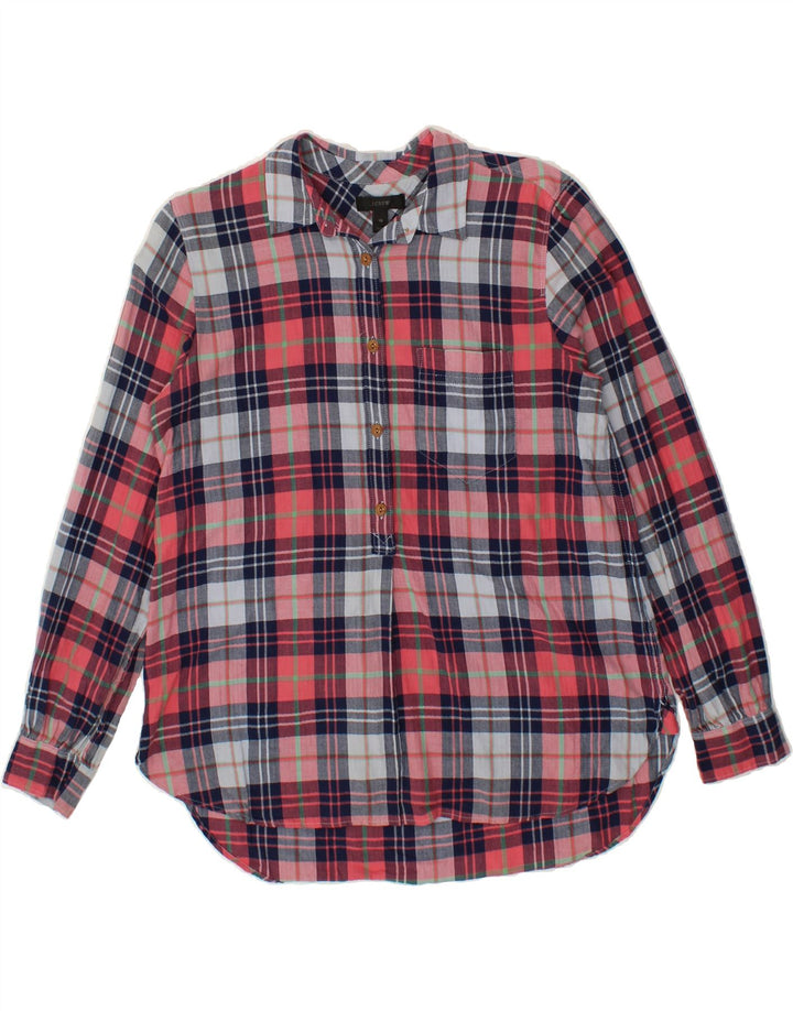 J. CREW Womens Pullover Shirt UK 6 XS Red Check Cotton Vintage J. Crew and Second-Hand J. Crew from Messina Hembry 