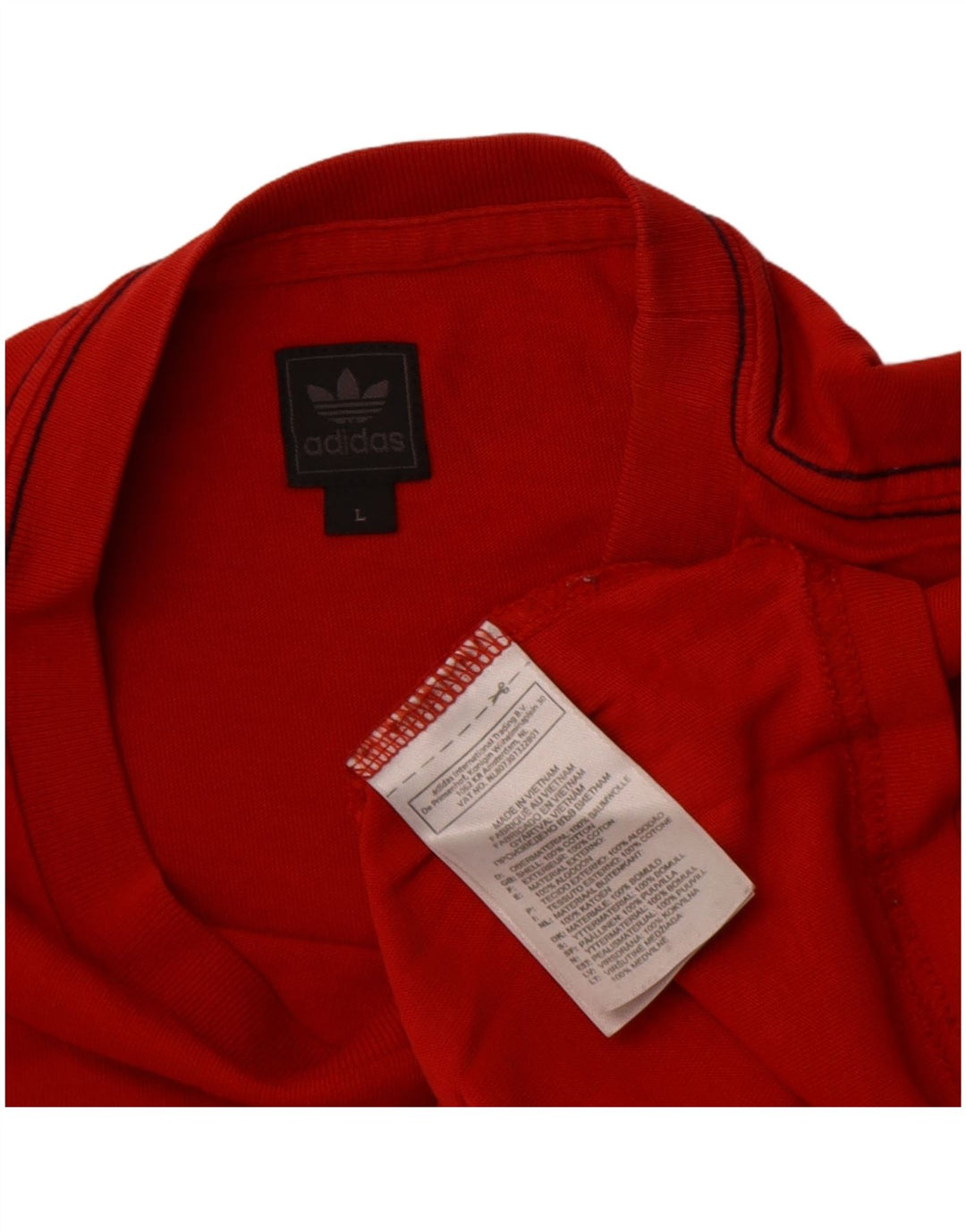ADIDAS Mens Graphic T-Shirt Top Large Red Cotton
