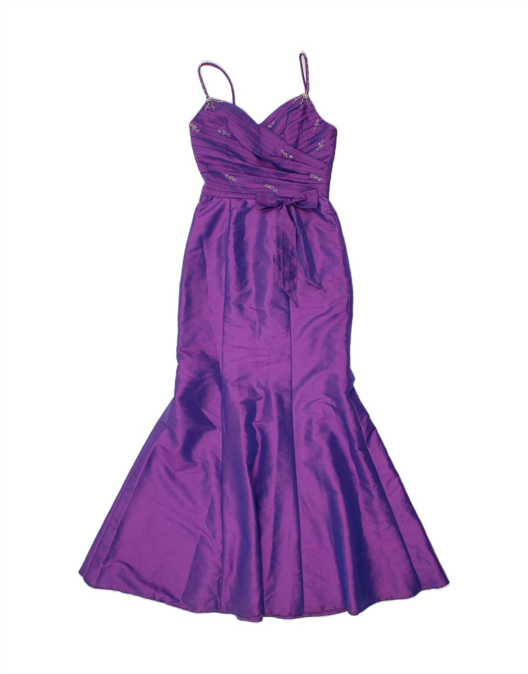 HILARY MORGAN Womens Sleeveless Maxi Dress UK 12 Medium Purple Polyester Vintage Hilary Morgan and Second-Hand Hilary Morgan from Messina Hembry 