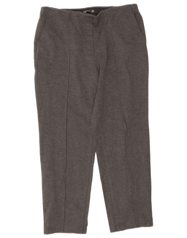 Marks & Spencer Womens Straight Chino Trousers UK 16 Large W32 L27 Grey