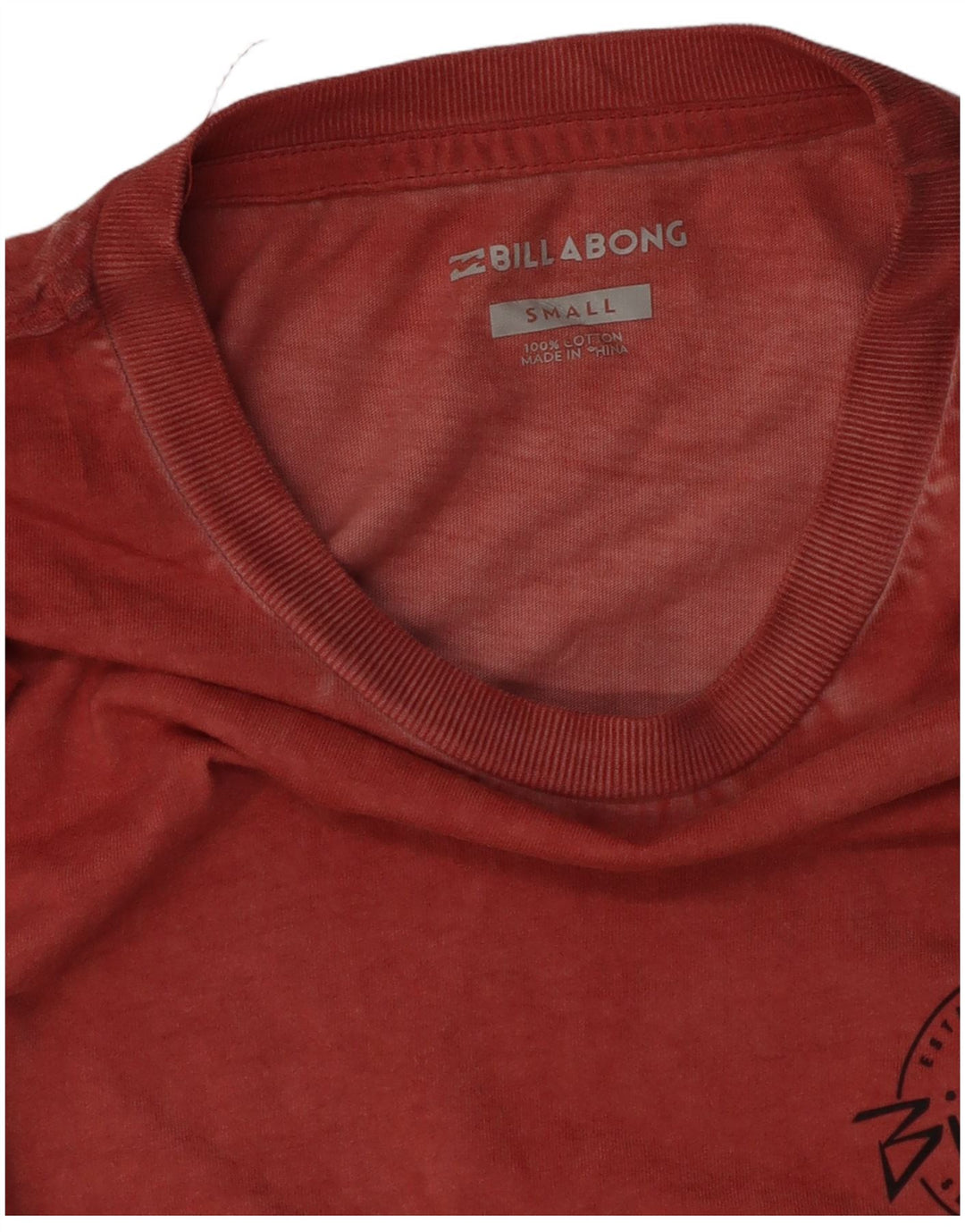 Billabong Mens T-Shirt Top Small Pink Cotton