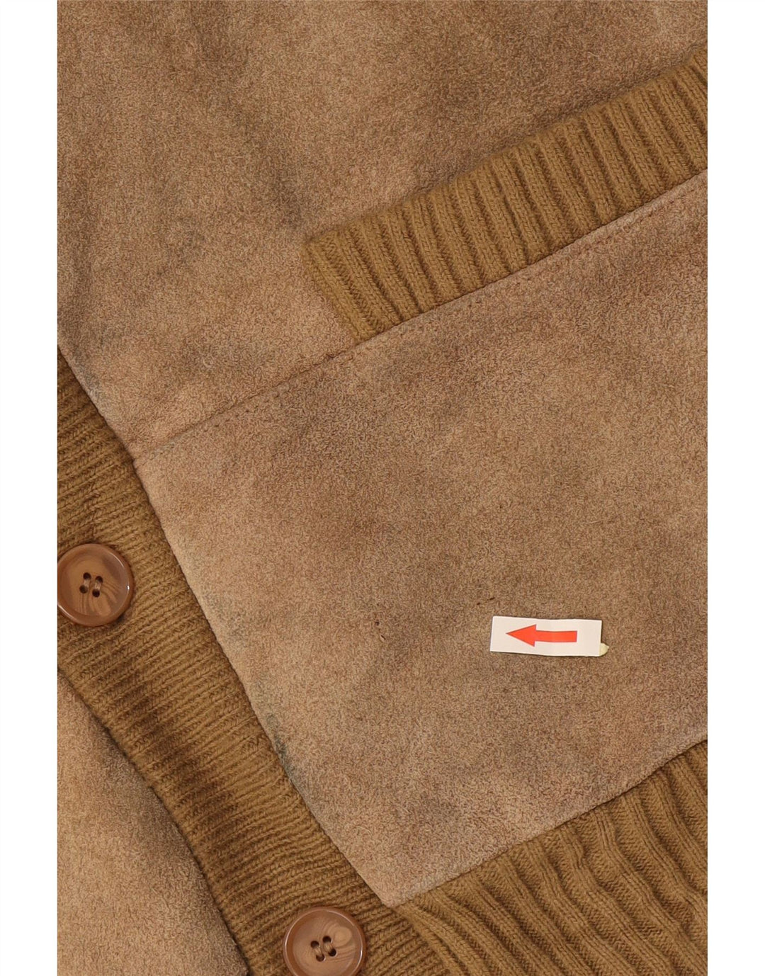 Vintage Mens Cardigan Sweater 2XL Beige