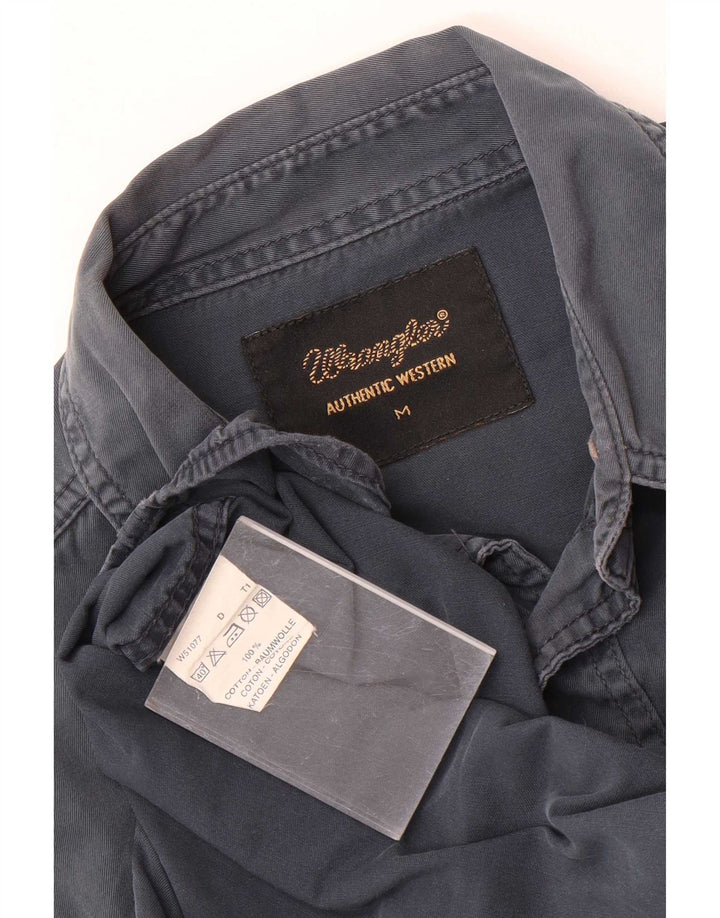 Wrangler Mens Western Shirt Medium Grey