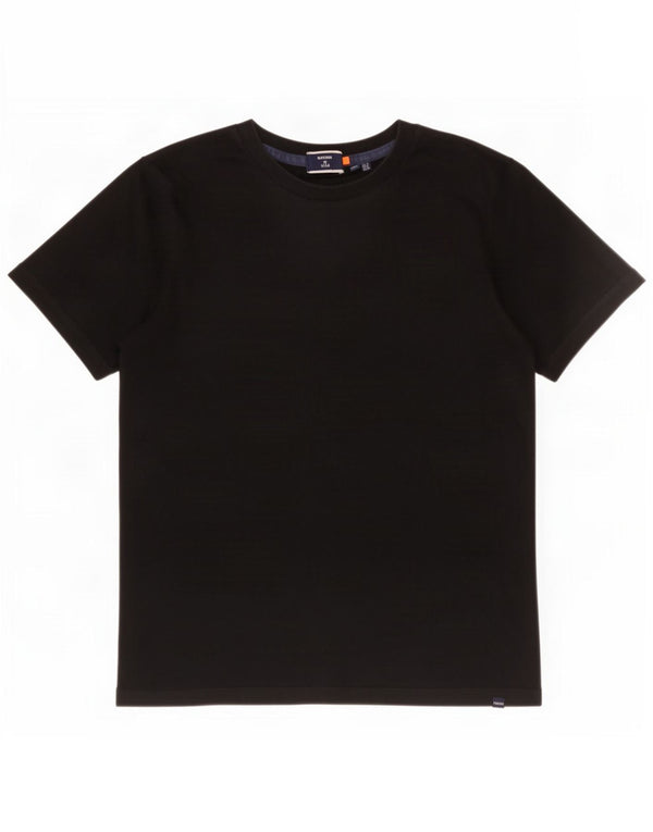 Superdry Womens T-Shirt Top UK 12 Medium Black Cotton