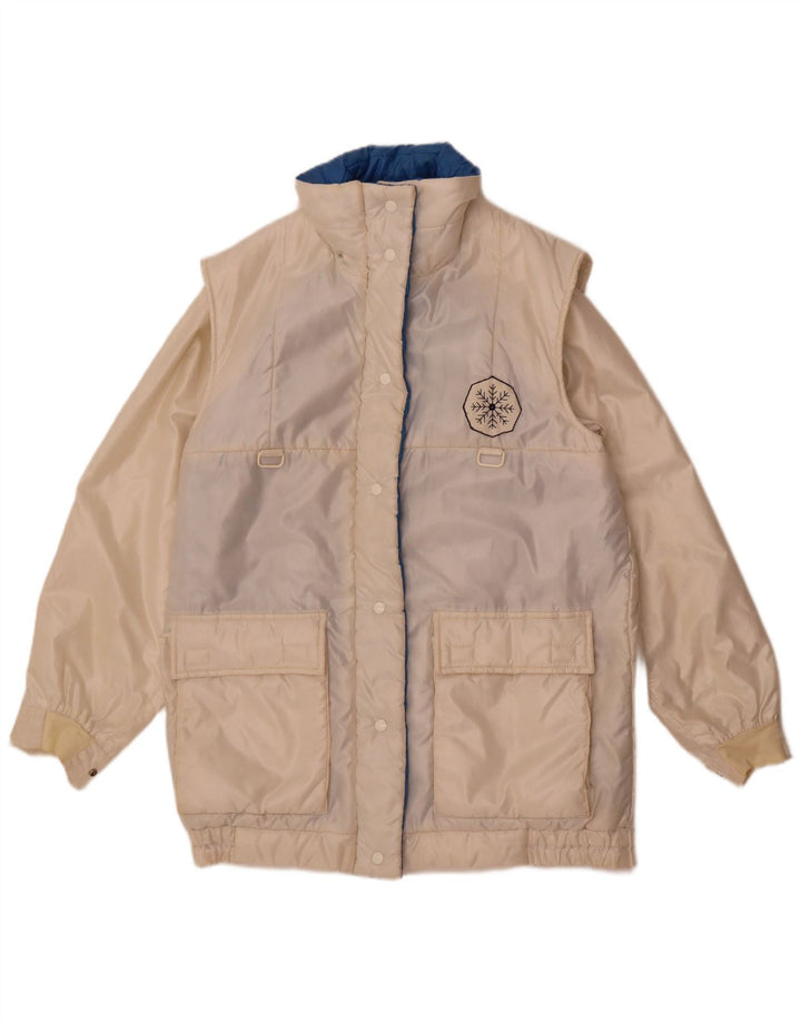 Vintage Womens Raincoat UK 14 Medium White