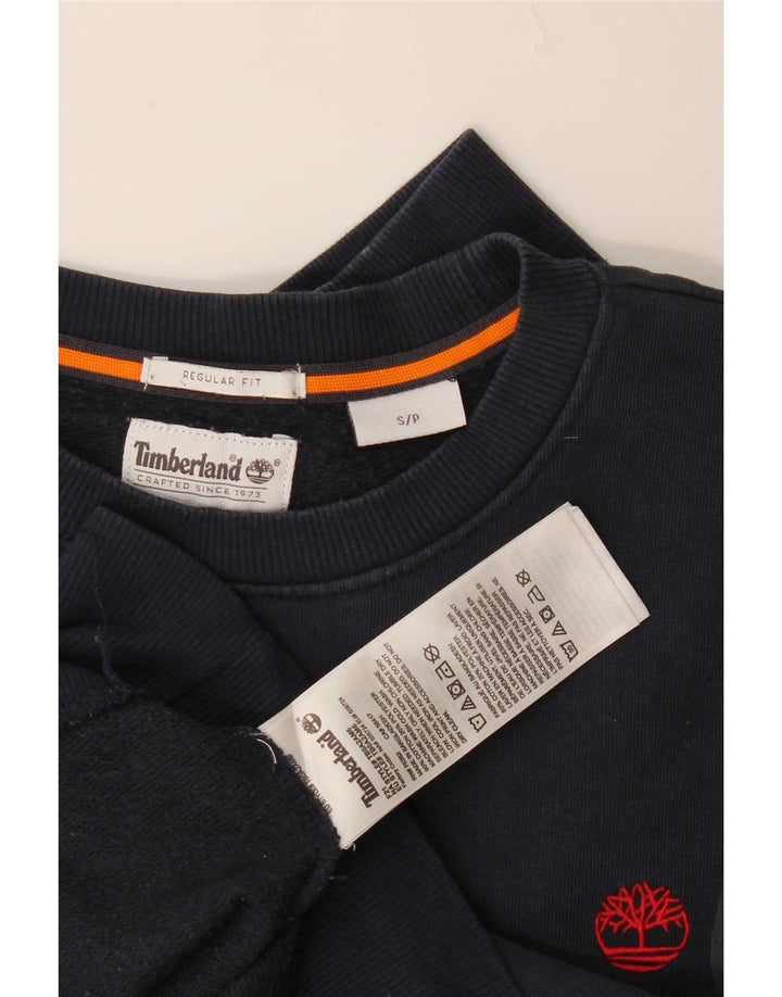 Timberland Mens Regular Fit Sweatshirt Jumper Small Navy Blue Cotton