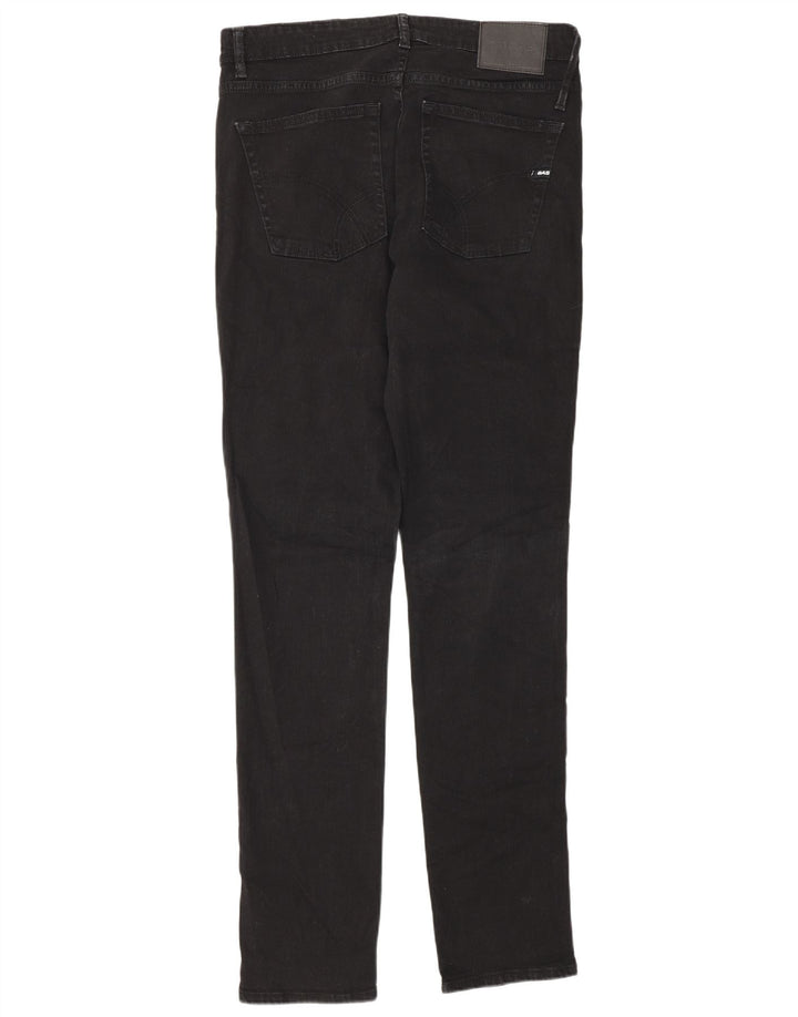 Gas Mens Albert Slim Jeans W33 L34 Black Cotton