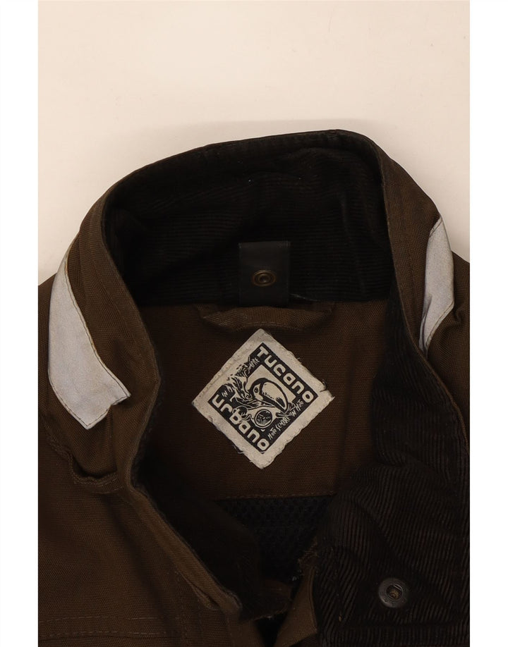 Tucano Urbano Mens Utility Jacket UK 40 Large Brown Nylon