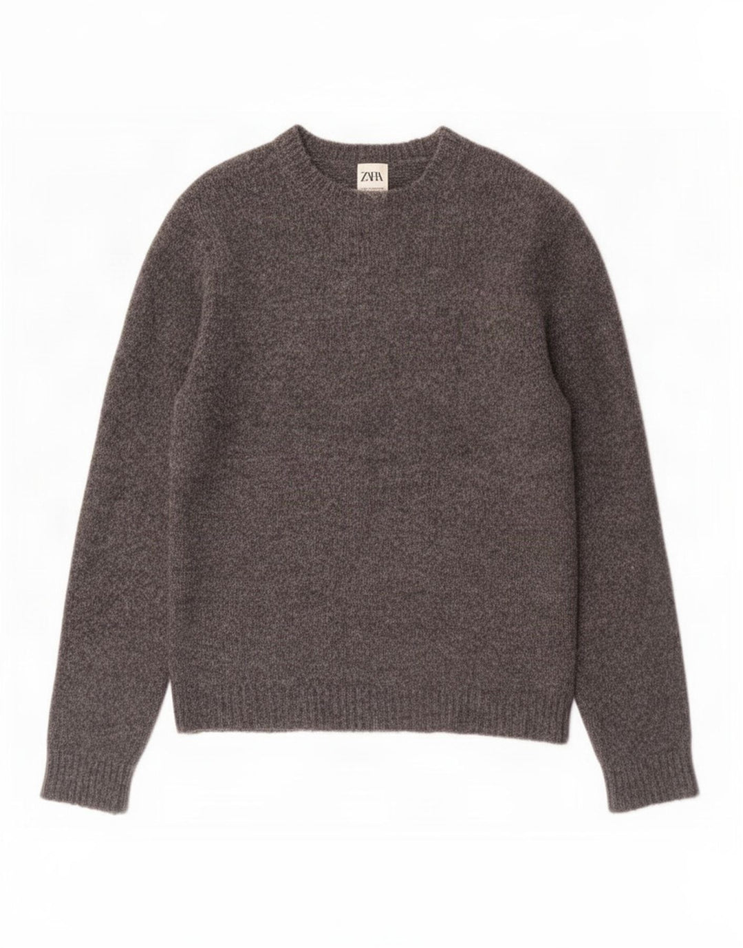Zara Mens Boat Neck Jumper Sweater Medium Grey Acrylic