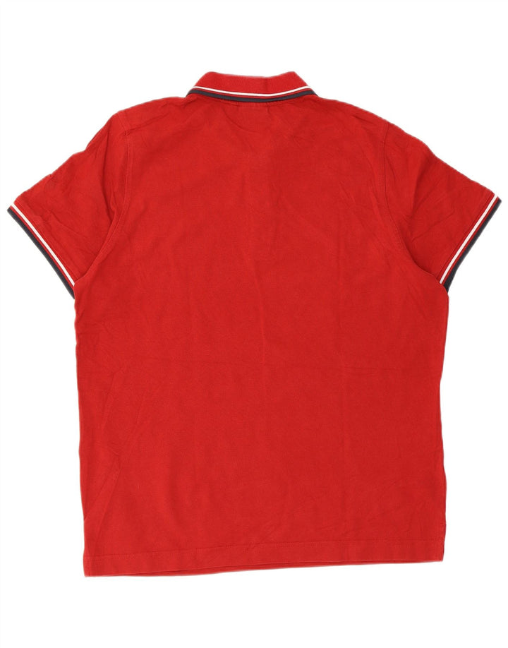 Lotto Mens Polo Shirt Large Red Cotton