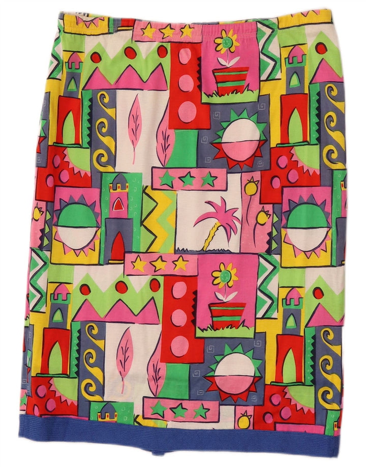Vintage Womens Straight Skirt W32 Large  Multicoloured Geometric