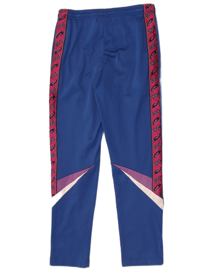 Asics Mens Graphic Tracksuit Trousers Medium Blue Colourblock