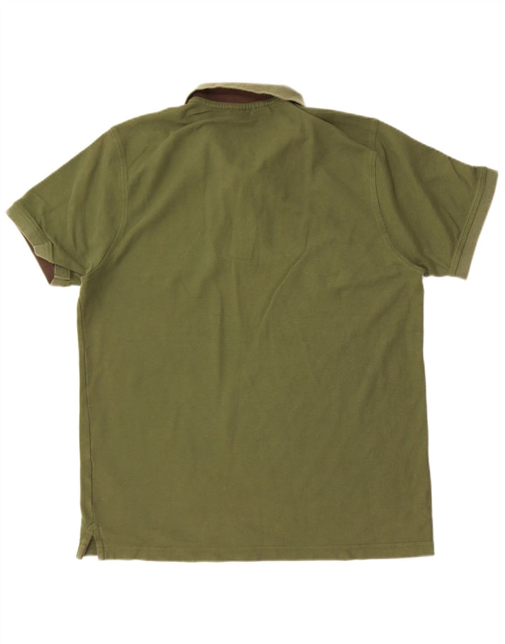 Mountain Warehouse Mens Polo Shirt Medium Green Cotton
