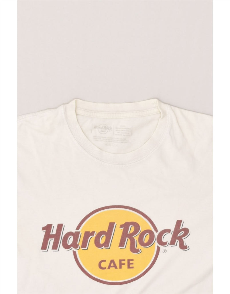 HARD ROCK CAFE Mens Roma Graphic T-Shirt Top Small White Cotton | Vintage Hard Rock Cafe | Thrift | Second-Hand Hard Rock Cafe | Used Clothing | Messina Hembry 