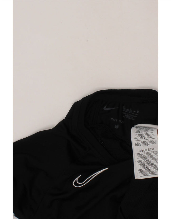 NIKE Boys Dri Fit T-Shirt Top 10-11 Years Medium Black Colourblock