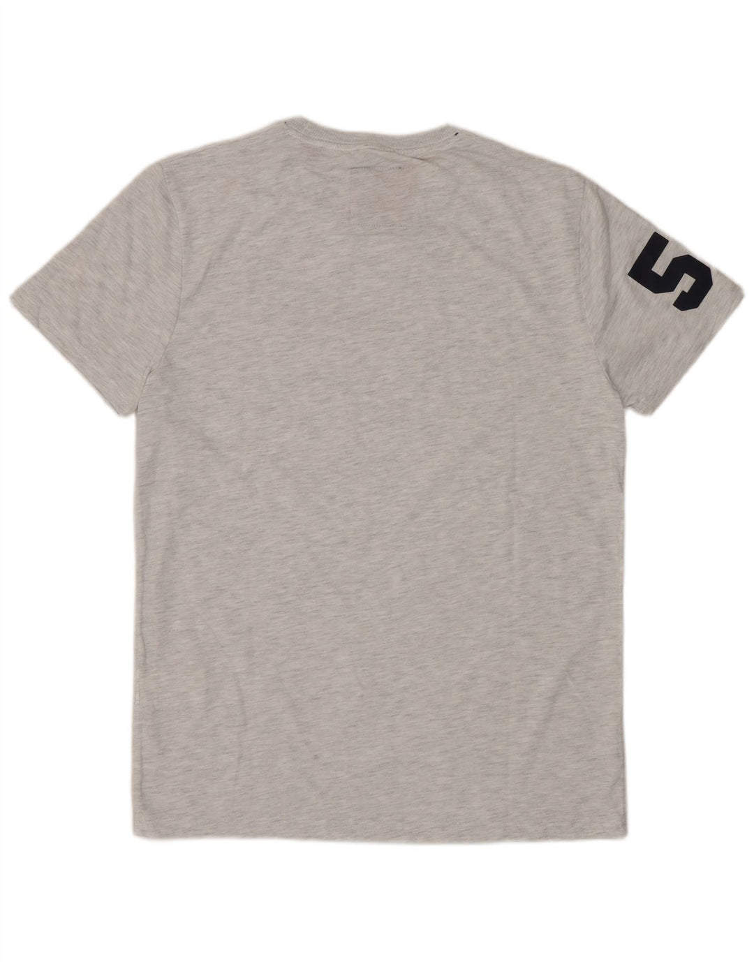 SUPERDRY Mens Graphic T-Shirt Top Medium Grey Flecked Cotton