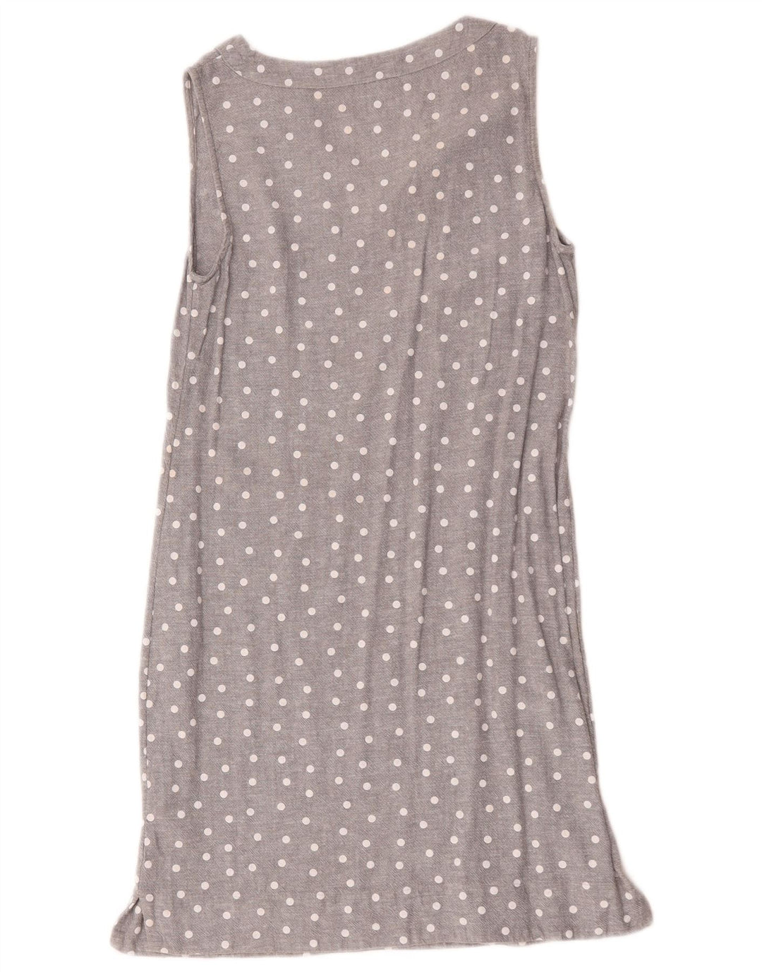 Marks & Spencer Womens Sleeveless Shift Dress UK 10 Small Grey Spotted