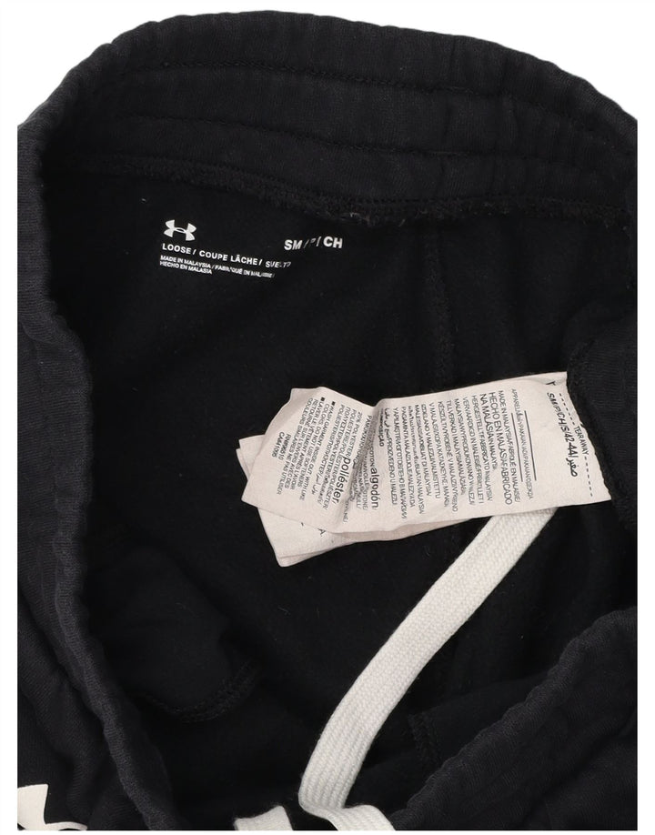 Under Armour Mens Tracksuit Trousers Joggers Small  Black Cotton