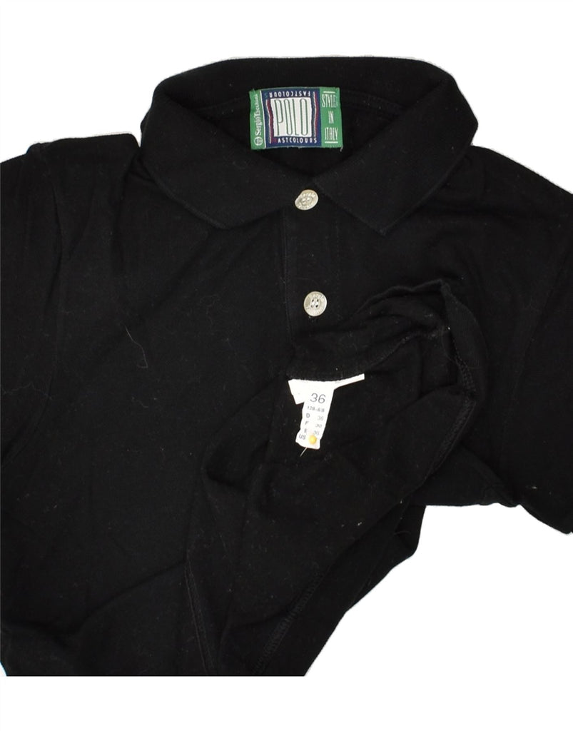 SERGIO TACCHINI Boys Polo Shirt 5-6 Years Black Cotton | Vintage Sergio Tacchini | Thrift | Second-Hand Sergio Tacchini | Used Clothing | Messina Hembry 